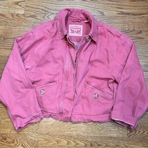 Levi’s Pink Cropped Denim Jacket‎ – Size M